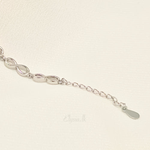 925 Silver Two-Tone Infinity Bracelet