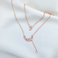 Rose Gold Celestial Drop Necklace