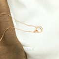 Interlock Circle Pendant Necklace – Rose Gold 925 Silver