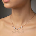 Rose Gold Heart Crystal Necklace – 925 Silver Base