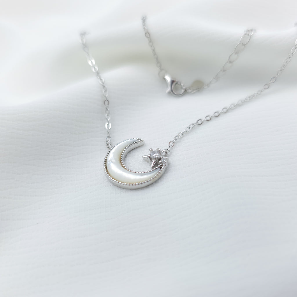 Celestial Moon & Star Pendant Necklace