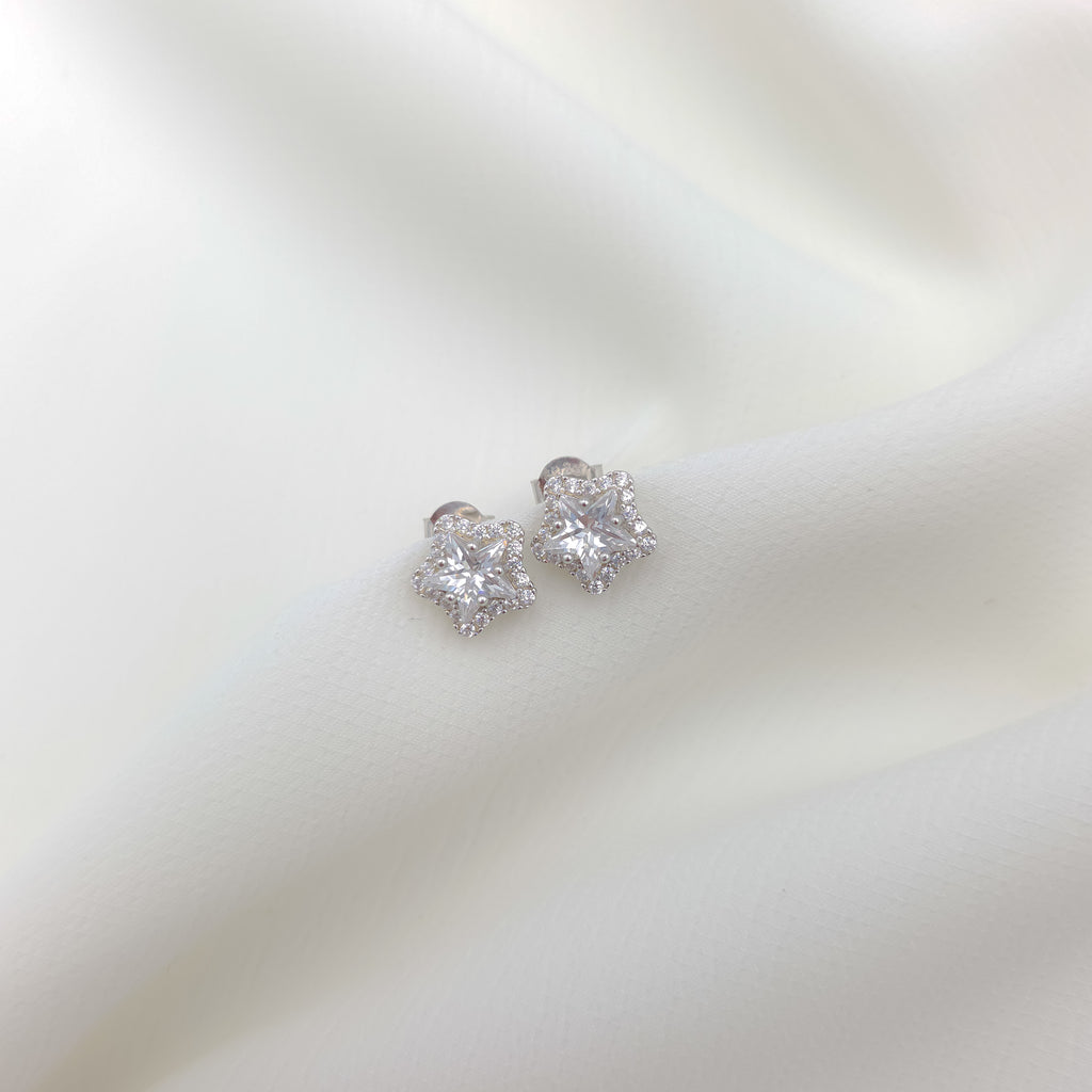 Starlight Halo Stud Earrings