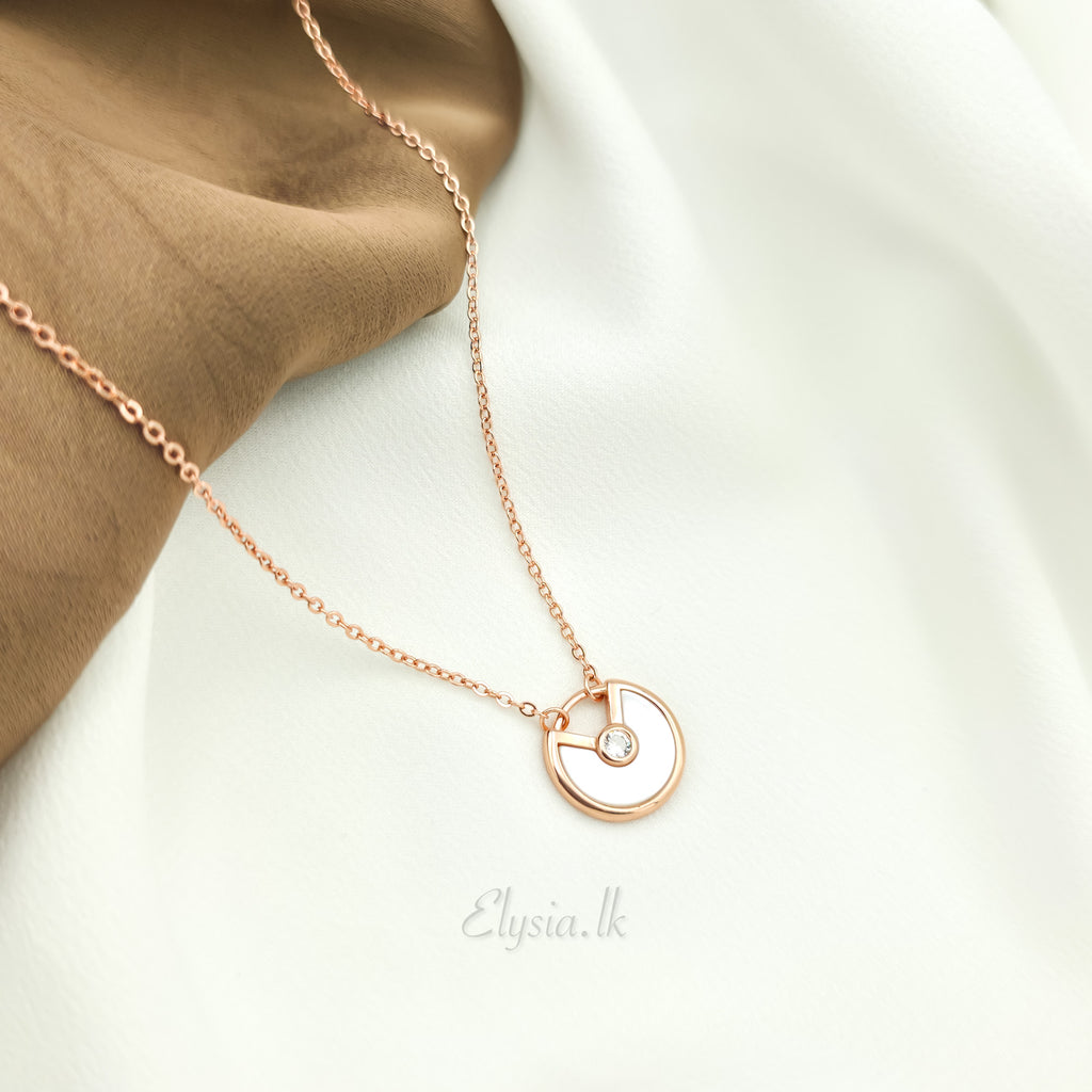 Luna 925 Silver Necklace – Rose Gold Plated
