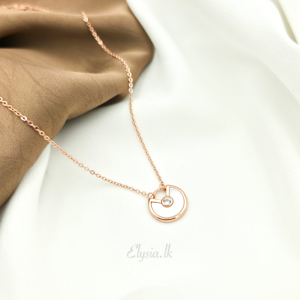 Luna 925 Silver Necklace – Rose Gold Plated