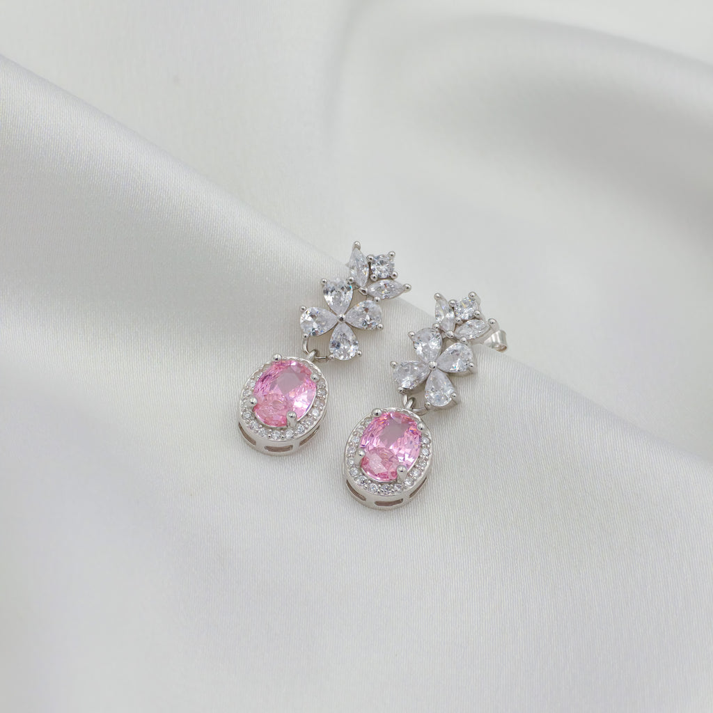 Pink Blossom Drop Earrings