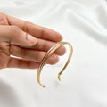 Tri-Tone Minimal Bangle | 925 Silver Plated