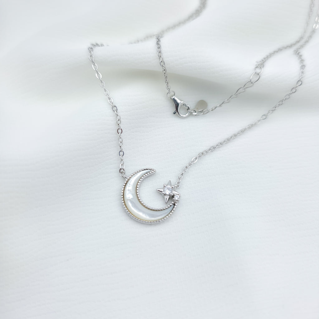 Celestial Moon & Star Pendant Necklace