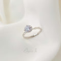 925 Silver Solitaire Adjustable Ring