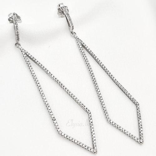 925 Silver Geometric Drop Earrings