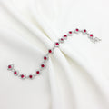 Ruby crustal Halo Tennis Bracelet