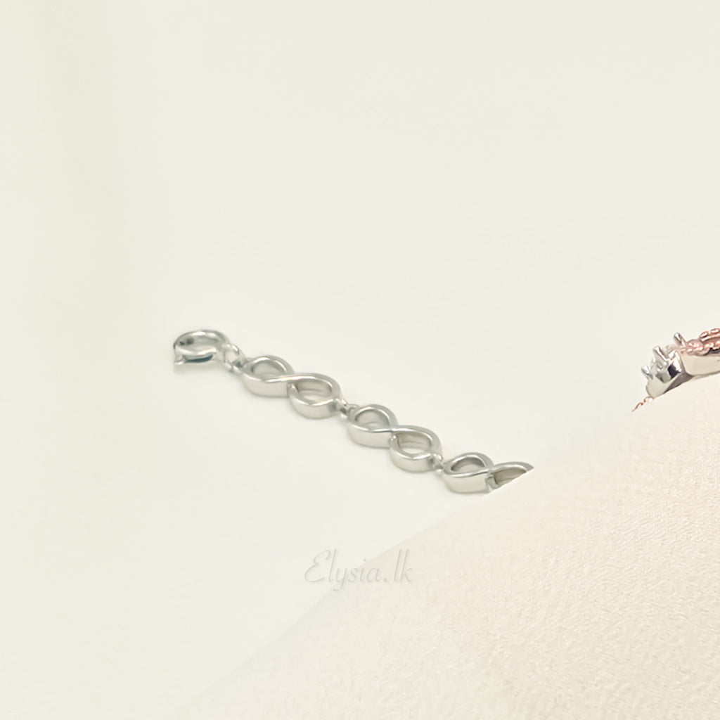 925 Silver Two-Tone Infinity Bracelet