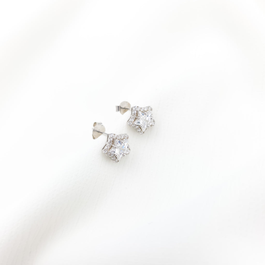 Starlight Halo Stud Earrings
