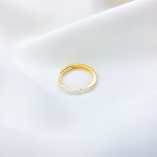 925 Silver Gold Plated Minimal Open Ring – Elegant Adjustable Band