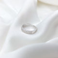 925 Sterling Silver Pavé Heart Band Ring