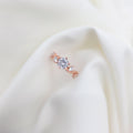 Elegant Rose Gold Plated 925 Silver Multi-Stone Ring