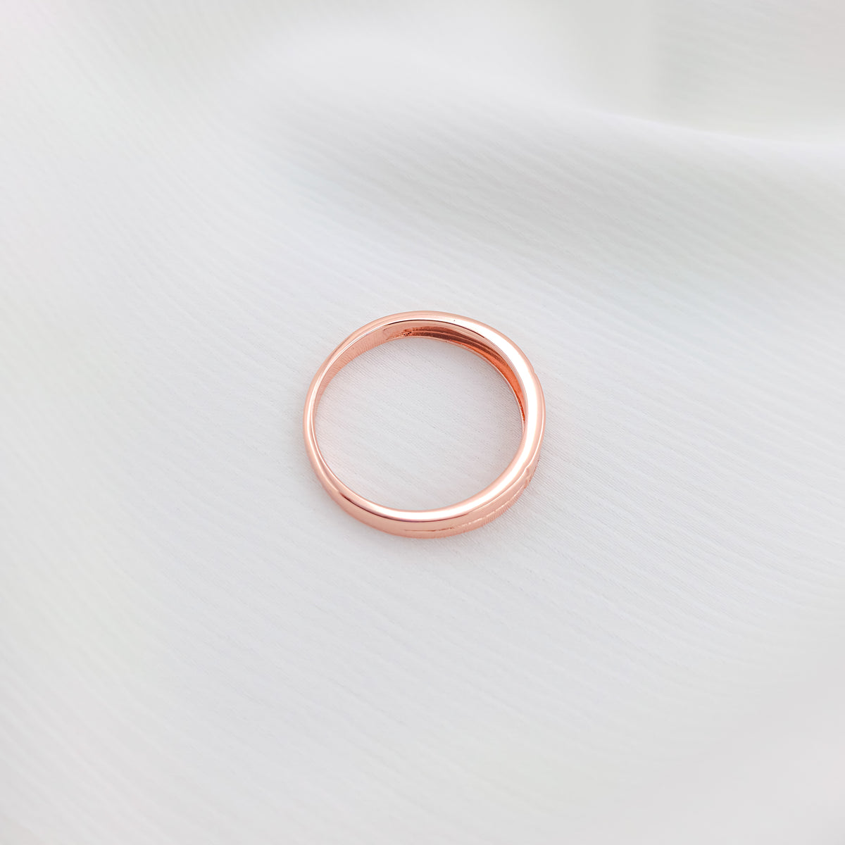 925 Sterling Silver Rose Gold Plated Stone Ring