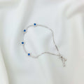 925 Sterling Silver Blue Heart Tennis Bracelet – Adjustable Elegant Bracelet for Women