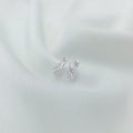 Elegant Pavé Cubic Zirconia Wave Stud Earrings in 925 Sterling Silver